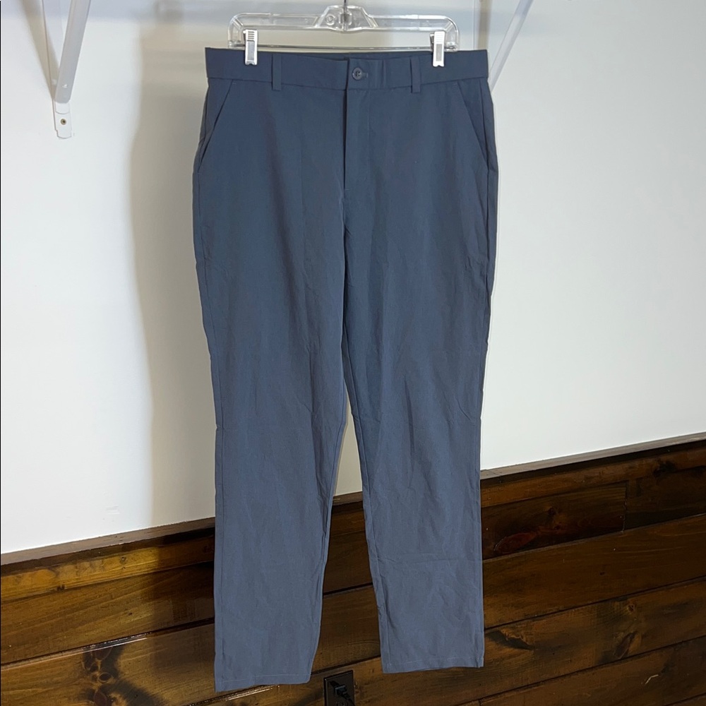 NWT Gradual Stretch Flex Men's Casual Straight-Leg Pants - Slate Blue-‎ 32x33